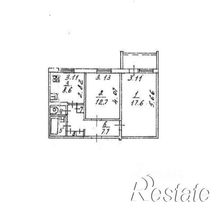 2-комн квартира улица Кирова, 36,  д. 36